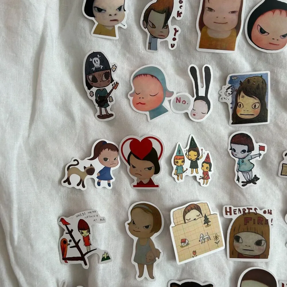 Yoshitomo Nara Sticker Pack Set of 50 Matte Style Laptop Stickers